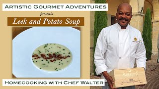 Leek and Potato Soup Potage Parmentier Recipe [upl. by Skelly32]