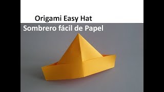 HOW TO MAKE A SIMPLE ORIGAMI HAT 🤠 DIY PAPER CRAFTS  Cómo Hacer un Sombrero de Papel Fácil [upl. by Bonnette]