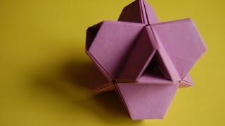 Origami Modular Kusudama ver2 Кусудама оригами [upl. by Ruyam]