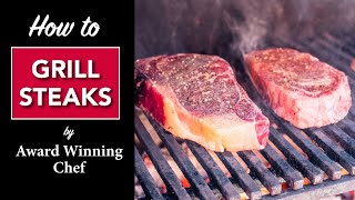 🔥 HOW to GRILL a STEAK 🥩 by MASTER CHEF [upl. by Deanne187]