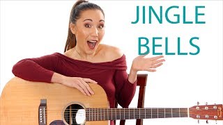 Jingle Bells Easy Guitar Tutorial with Play Along [upl. by Fabron]