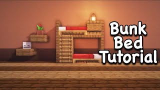 Minecraft How to Build a bunk bed Tutorial 2 [upl. by Ileek]