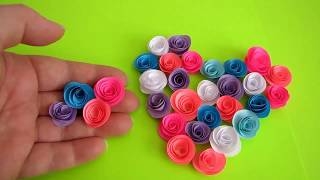 How To Make Small Paper Rose Flower  DIY Handmade Craft  Paper Craft [upl. by Mabelle]