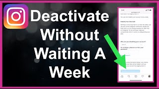 How To Deactivate Instagram Without Waiting A Week [upl. by Buschi]