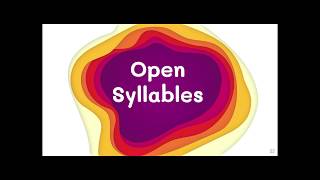 The Six Syllable Types Open Syllables [upl. by Trauner596]