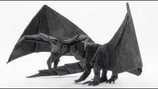 How to make an Origami Darkness Dragon 20 Tadashi Mori [upl. by Atika200]