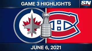 NHL Game Highlights  Jets vs Canadiens Game 3  June 6 2021 [upl. by Ailime]