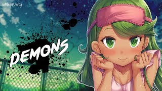 Nightcore  Demons  Lyrics [upl. by Ailec]