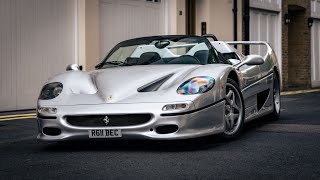 Silver Ferrari F50 STRAIGHT PIPED Sounds in London [upl. by Evot]