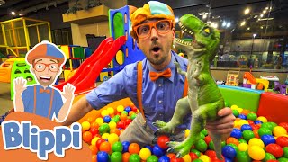 Blippi Learns At An Indoor Playground  Educational Videos For Kids [upl. by Davison]