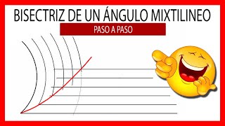 ✏️ Como hacer la BISECTRIZ de un ANGULO MIXTILINEO 🤩 Dibujo técnico paso a paso [upl. by Neelsaj]