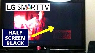 How To Fix LG TV Half Screen Black  LG TV Dark Shadow  LED TV Black Screen Repair  Easy Fixes [upl. by Santa]