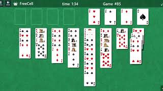 FreeCell Game  85 [upl. by Wilonah470]