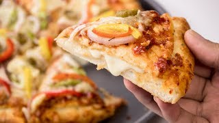 Cheese Burst Pizza Recipe  Homemade Dominos Restaurant Style  CookingShooking [upl. by Eilssel594]