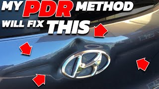 Use this METHOD to fix your DENTS  No Filler amp No Paint [upl. by Annuahs807]