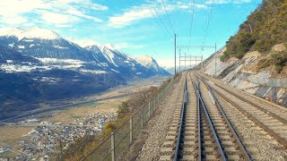 ★ 4K 2x🎥 🇨🇭Brig  Kandersteg  Basel Cab ride during winter 022020 [upl. by Greenburg]