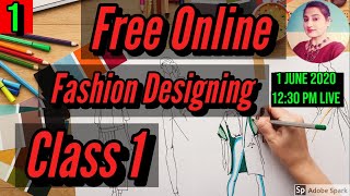 Free Online Fashion Designing Course CLASS 1  How To Draw BODICE Block [upl. by Ayikat]