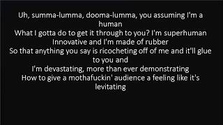 RAP GOD FAST PART  EMINEM LYRICS [upl. by Heindrick]