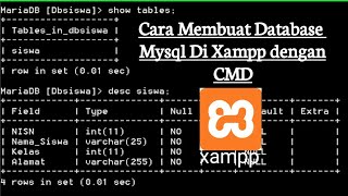 Cara Membuat Database Mysql Xampp di CMD 2021 [upl. by Ahtaga]