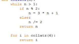 Collatz conjecture in Python [upl. by Eltsirhc724]