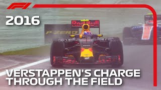 Max Verstappens Mesmerising Drive In The Wet  2016 Brazilian Grand Prix [upl. by Ahcatan]