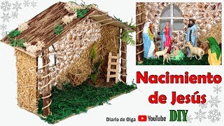 CÓMO HACER UN BELÉN O PESEBRE 2019  Nacimiento reciclando cartón MANUALIDADES PARA NAVIDAD [upl. by Eittocs]