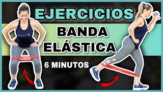 EJERCICIOS CON BANDA ELÁSTICA PARA GLÚTEOS Y PIERNAS 6 MINUTOS  NatyGlossGym [upl. by Ydnyc]