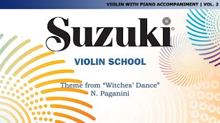 Suzuki Violin 2  Theme from quotWitches Dancequot  N Paganini Score Video [upl. by Woody]