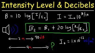 Sound Intensity Level in Decibels amp Distance  Physics Problems [upl. by Onailil401]