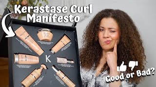 Kerastase Curl Manifesto FIRST IMPRESSIONS and REVIEW  Curly Hair Routine 2021  eboniivoryblog [upl. by Adele]