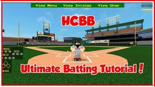 ULTIMATE BATTING TUTORIALHOW TO HIT HOMERUNS  HCBB 9v9 ROBLOX [upl. by Nasah881]