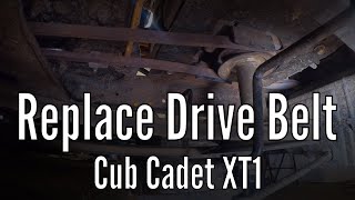 Replace Drive Belt Cub Cadet XT1 [upl. by Akapol280]