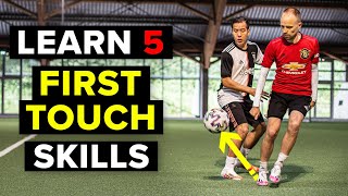 Learn 5 EASY first touch skills to beat a defender [upl. by Vanni]