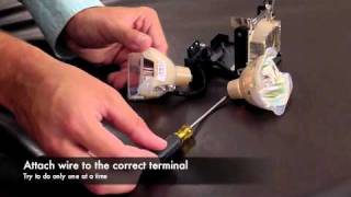 How to Install a Bare Projector Lamp into your Projector [upl. by Holzman]