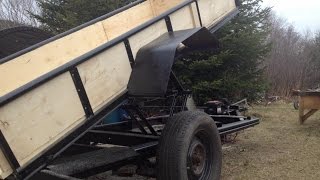 DIY DUMP TRAILER WITH NO HYDRAYLICS [upl. by Elletsyrc]