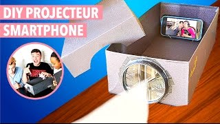 DIY 1€  VIDÉOPROJECTEUR POUR TÉLÉPHONE [upl. by Nnylecoj]