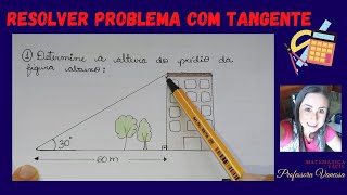 Determine a altura do prédio problema com tangenterazões trigonométricas [upl. by Wons]