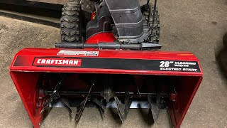 How to install a auger drive belt craftsman 28” snow thrower [upl. by Della]