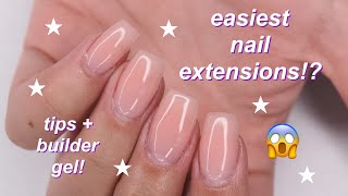 HOW TO nail extensions w tips amp builder gel [upl. by Platus]