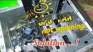 CPU fan not spinning problem solved [upl. by Kcireddor29]