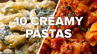 10 Creamy amp Satisfying Pasta Dishes [upl. by Yasmar]