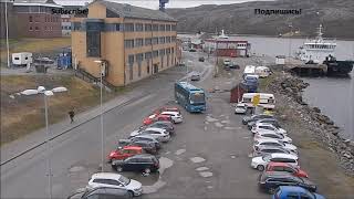 View of Kirkenes Norway from the Thon hotel window [upl. by Shelman]