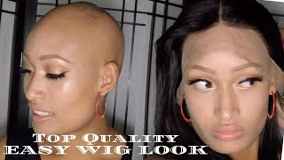 Flawless Bob Lace Frontal Wig Install on bald scalp Alopecia [upl. by Damali]