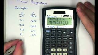 Elementary STAT Calculator TI30XIIS Linear Regressionmp4 [upl. by Ahsieyt]