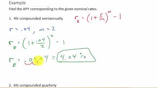 Effective Rate or Annual Percentage Yield APY [upl. by Aniger]