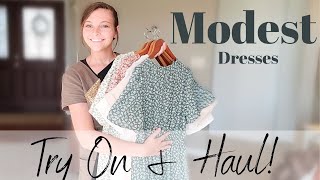 Modest Dresses Haul amp Try On Modest Amazon Dresses [upl. by Popelka]