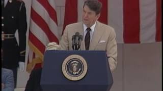 President Reagans Remarks at Memorial Day Ceremonies at Arlington Cemetery May 31 1982 [upl. by Lavinia]