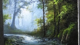 Paint with Kevin Hill  Palette Knife Only Landscape Painting [upl. by Ellehc]