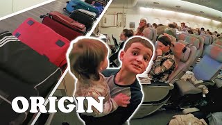 Taking A Long Haul Flight With UKs Biggest Family  The Radford Family  Origin [upl. by Gorga]