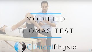 Modified Thomas Test for Knee and Hip  Clinical Physio [upl. by Eloci]